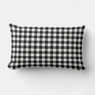 Black Buffalo Plaid Throw Pillow