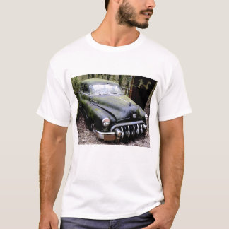 Black Buick  Car with Moss T-Shirt
