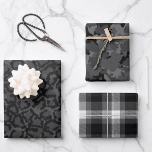 Black Bundle Wrapping Paper Sheet