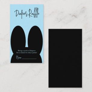 Black bunny diaper raffle enclosure card
