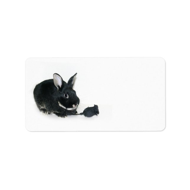 Black Bunny rose Label (Front)