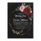 Black Burgundy and Gold Floral Modern Boho Wedding
