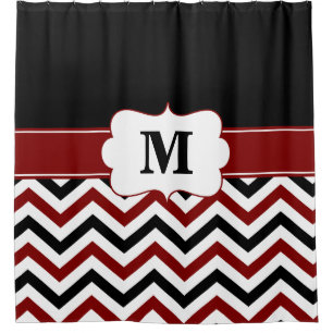 Black Burgundy chevron Monogram