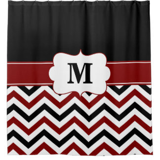 Black Burgundy chevron Monogram