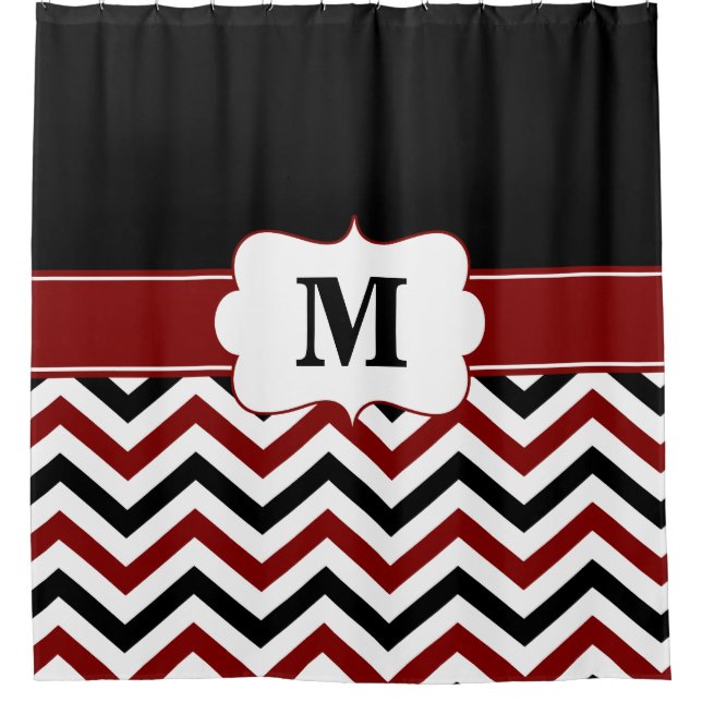 Black Burgundy chevron Monogram (Front)