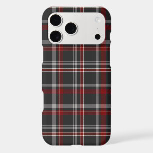 Black Burgundy White Plaid Classic iPhone Case