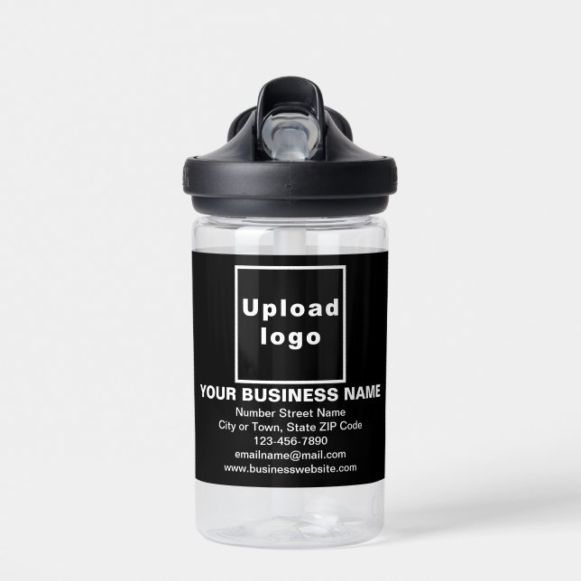 Black Business Brand on Kids 14 oz Water Bottle (Front)