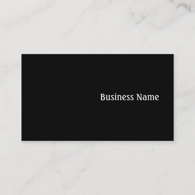 Black Business Card (Front)