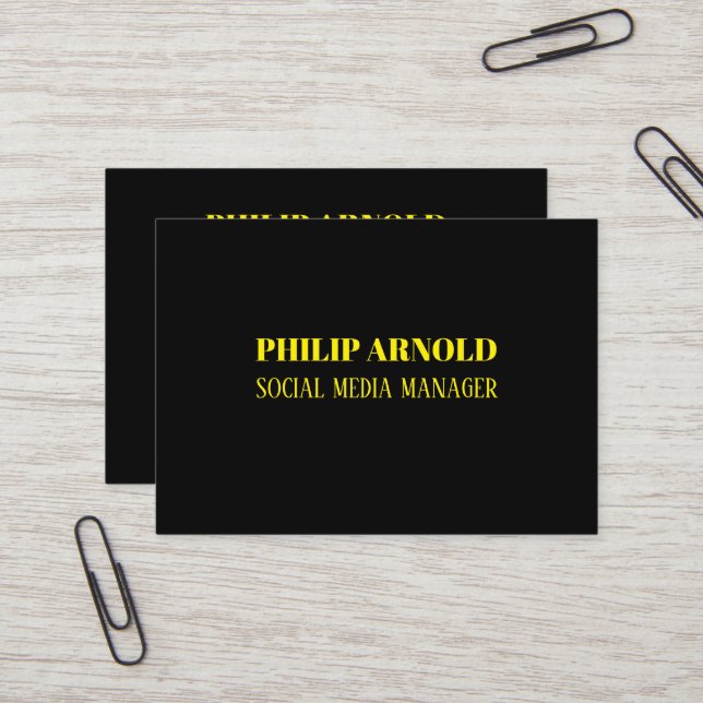 Black business card  (Front/Back In Situ)