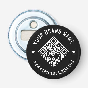 Black Business Custom QR Code Branding Design Bottle Opener