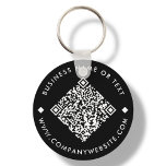 Black | Business Custom QR Code Keychain<br><div class="desc">Customizable QR Code keychain,  with a black background. To generate a new QR code on the design,  add your website URL or social media handle in the " personalize this template" feature.</div>