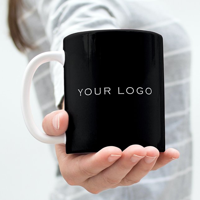Black business logo rectangular coffee mug (Creator Uploaded)