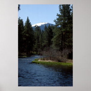 Black Butte over the Metolius Poster