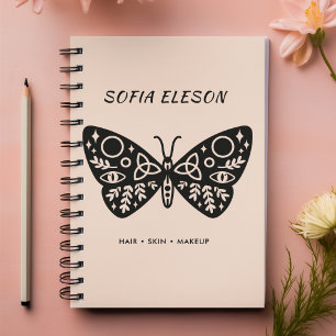 Black Butterfly & Blush Pink Business Appointment  Planner