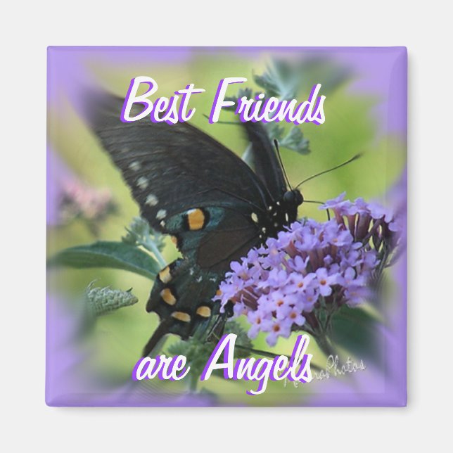 Black Butterfly-customize Magnet (Front)