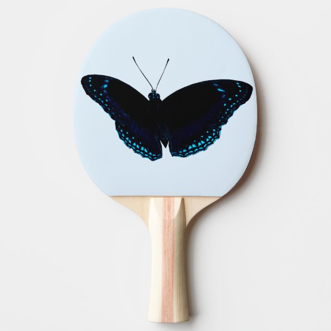 Black Butterfly Ping Pong Paddle (Front)