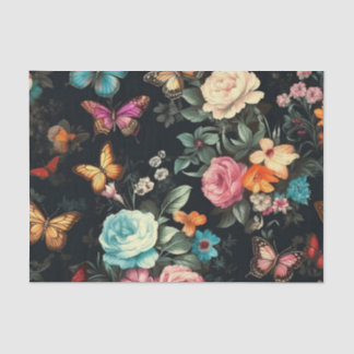 Black Butterfly Vintage Decoupage Tissue Paper