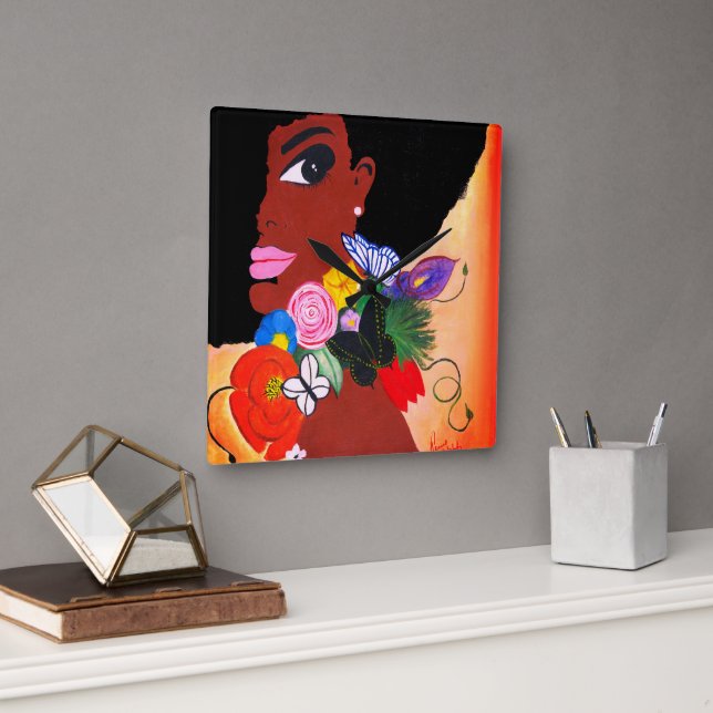 Black Butterfly - Wall Clock (Office)