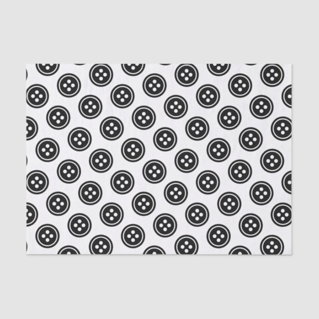 Black Button Tissue Paper (Front)