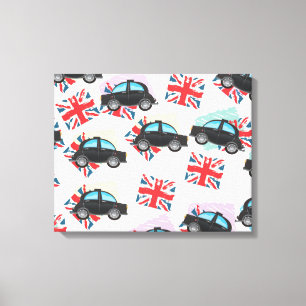 black cab canvas print