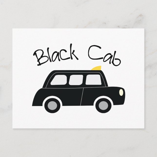 Black Cab Postcard (Front)