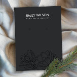 BLACK CACTUS SUCCULENT FOLIAGE EARRING DISPLAY BUSINESS CARD<br><div class="desc">If you need any further customisation please feel free to message me on yellowfebstudio@gmail.com.</div>