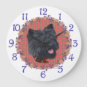 Black Cairn Head Study Large Clock