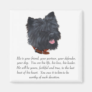 Black Cairn Terrner Keepsake - Male Magnet