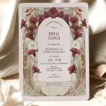 Black Calla Lily Bridal Shower Art Nouveau Deco In Invitation<br><div class="desc">Celebrate the bride-to-be in style with these gorgeous Alphonse Mucha-themed bridal shower invitations. The design features a stunning floral Art Nouveau black and purple calla lily theme inspired by the works of the famous artist and designer. The invitations are personalizable, so you can add your own special touch to make...</div>