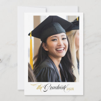 Black Calligraphy Custom Photo Invitation