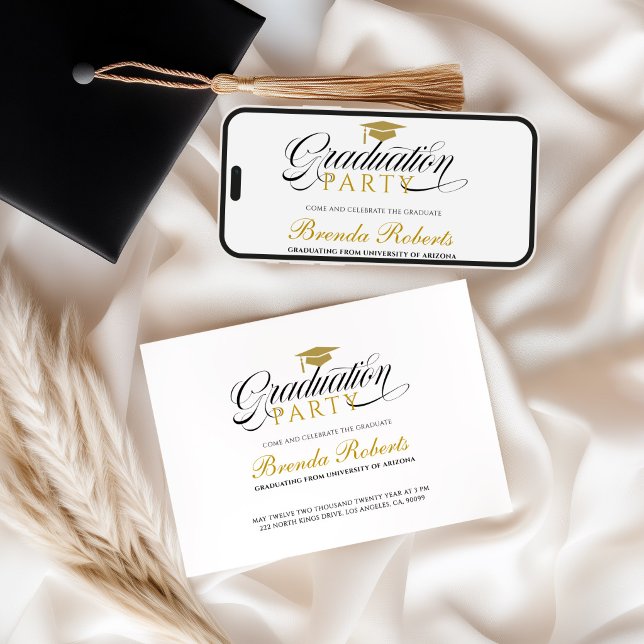 Black Calligraphy Custom Photo Invitation (Creator Uploaded)