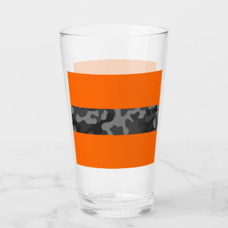 Black Camo and Blaze Beer Glasses, Camo For Them,  Glass