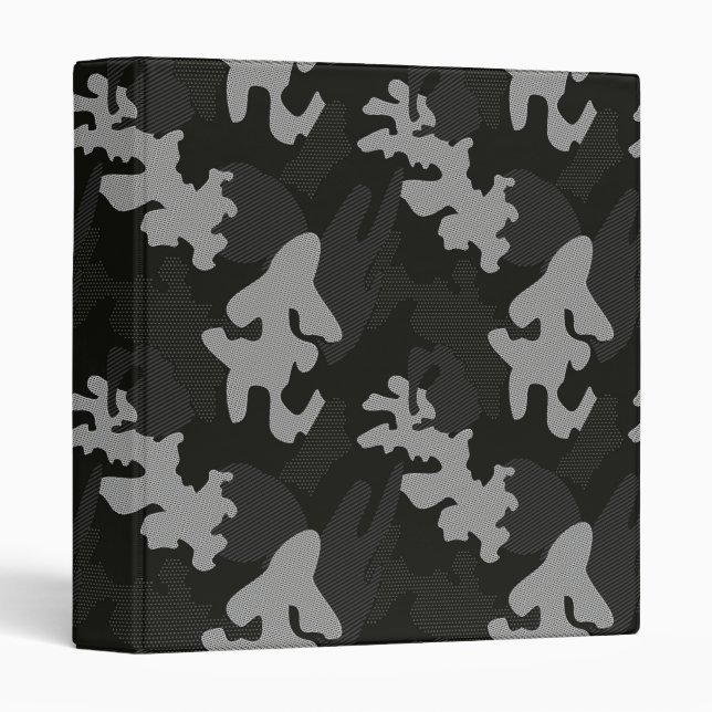 Black Camouflage Pattern Binder (Front/Spine)