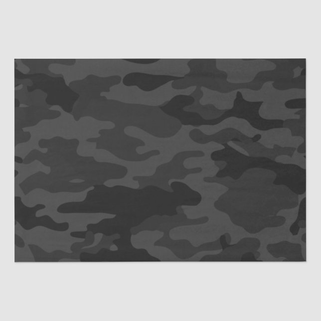 Black Camouflage Tissue Paper (Front)
