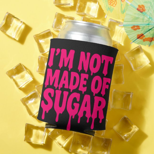 Black Can Cooler with Neon Drip Quote – Customize (In Situ Summer)