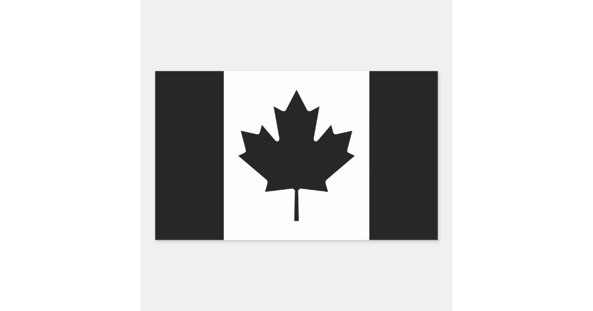 Black Canada Country Flag Sticker | Zazzle.ca