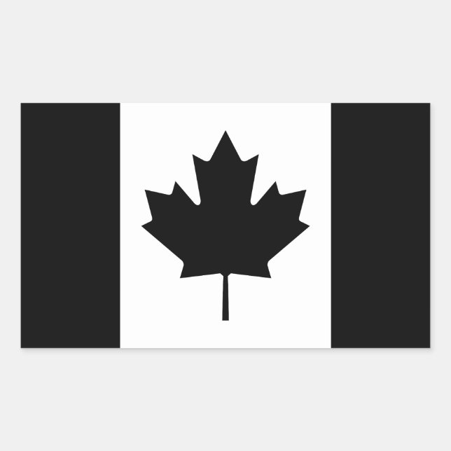 Black Canada Country Flag Sticker (Front)