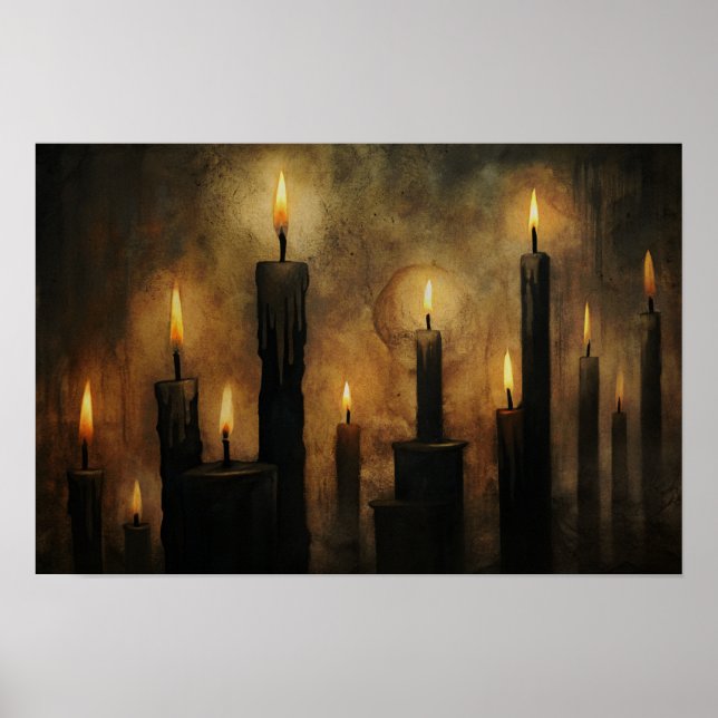 Black Candles Gothic Poster (Front)