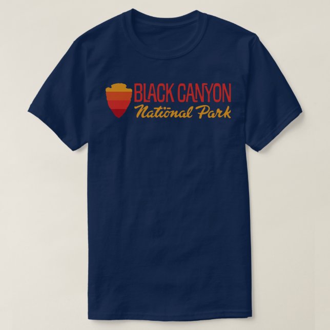 Black Canyon National Park Retro Arrowhead Wordmar T-Shirt (Design Front)
