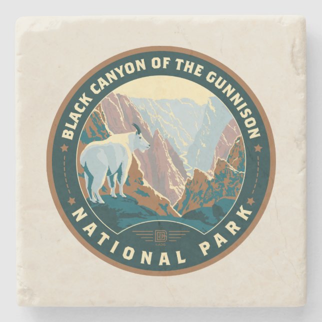 Black Canyon National Park Stone Coaster (Front)
