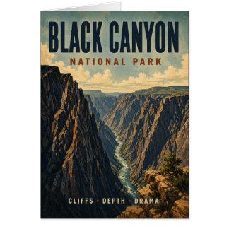 Black Canyon National Park Vintage Style Poster