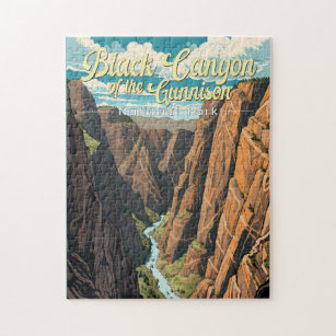 Black Canyon Of The Gunnison National Park Art Jigsaw Puzzle