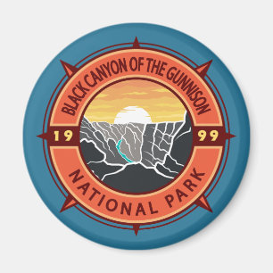 Black Canyon Of The Gunnison National Park Compass Magnet