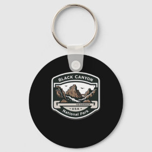 Black Canyon Of The Gunnison National Park Logo St Keychain