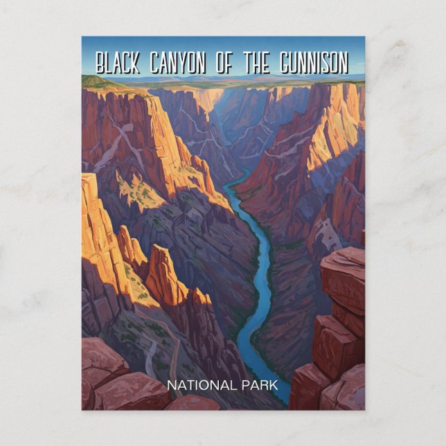 Black Canyon of the Gunnison National Park Travel Postcard (Front)