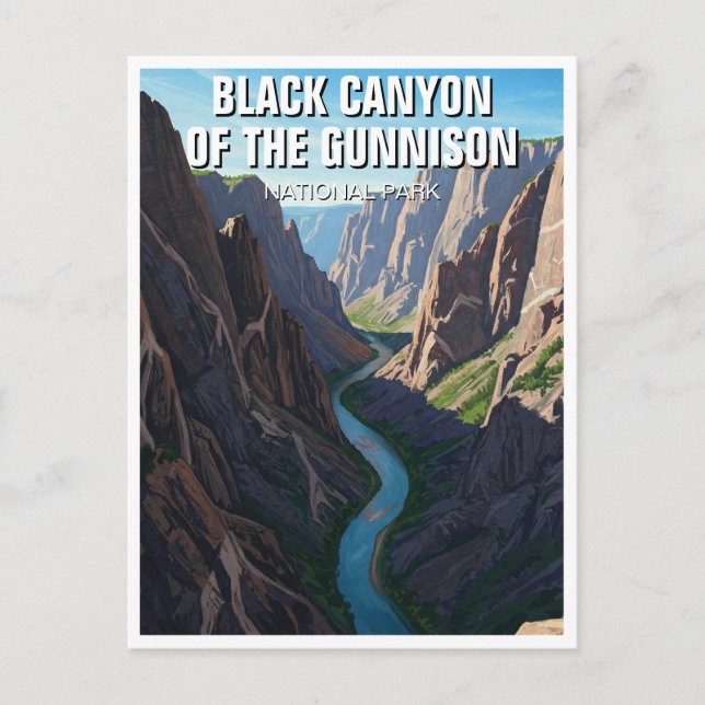 Black Canyon of the Gunnison National Park Travel Postcard (Front)