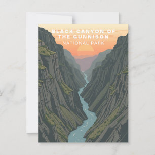 Black Canyon of the Gunnison Retro USA Postcard