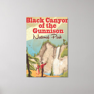 Black Canyon of the Gunnison Vintage Travel Poster Canvas Print