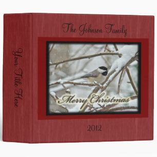 Black-Capped Chickadee Christmas Binder