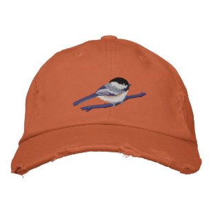 Black-capped Chickadee Embroidered Hat